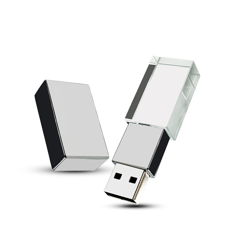 Acrylic crystal USB flash drive 32g metal USB flash drive