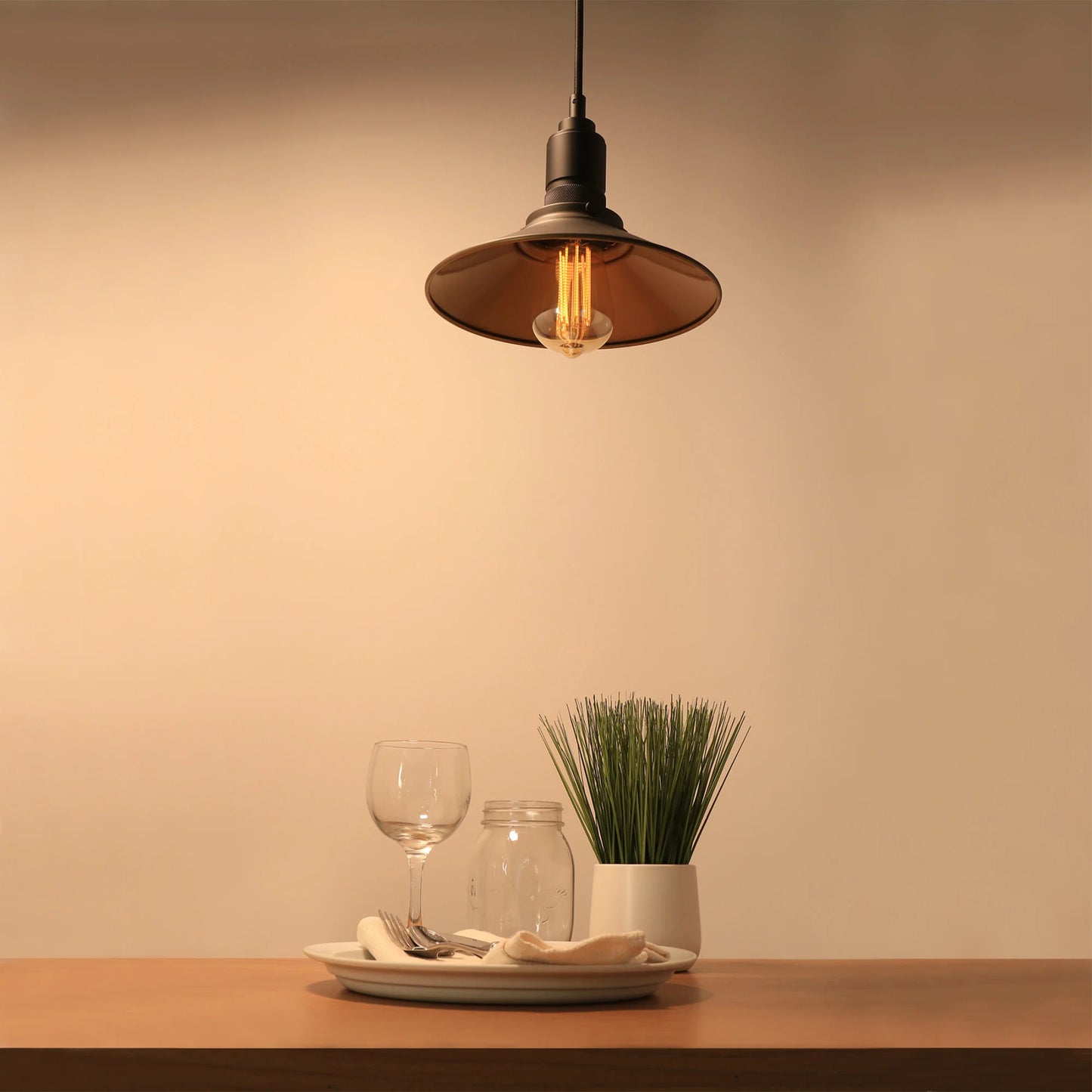 5W (60W Replacement) Amber (2100K) Vintage ST19 Smart Wi-Fi LED Light Bulb