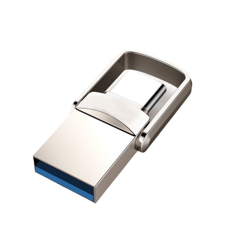 Typec mobile phone USB flash drive metal mini rotating computer mobile phone dual-use USB car flash drive 16 32 64G