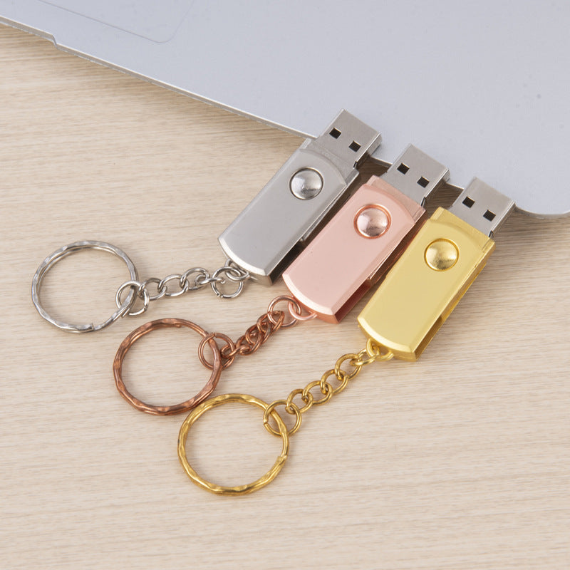 U disk metal rotating fat man 64g creative
