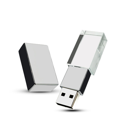Acrylic crystal USB flash drive 32g metal USB flash drive